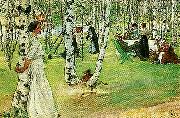 frukost i det grona -under bjorkarna Carl Larsson